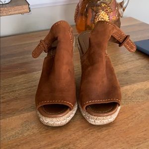 Rust Prada Wedges